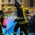 Taranto, incidente stradale con incendio in via Giusti