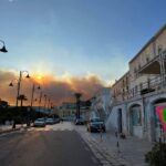 Santa Cesarea Terme, vasto incendio in corso