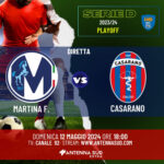 Serie D/H, playoff: Martina-Casarano in diretta su Antenna Sud Extra