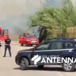 Brindisi, incendio a parco Di Giulio: VIDEO