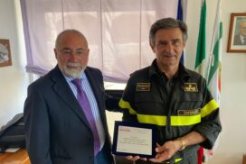 Taranto, Asl ringrazia e saluta il Comandante dei Vigili del Fuoco per nuovo incarico ad Ancona