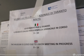 Taranto, protesta dipendenti MarTa: "chiudere il Museo per dare un segnale sulla carenza di personale"