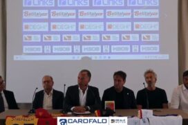 Calcio, Lecce: il presidente Sticchi Damiani presenta gli sponsor di maglia 2022/23 e parla di mercato