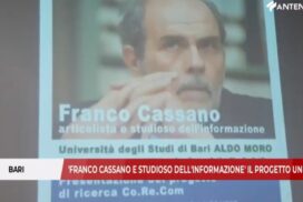 'F. Cassano studioso dell'informazione': progetto Uniba